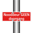 Nooddeur GEEN doorgang