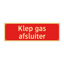 Klep gas afsluiter
