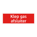 Klep gas afsluiter