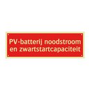 PV-batterij noodstroom en zwartstartcapaciteit