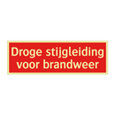 Droge stijgleiding voor brandweer