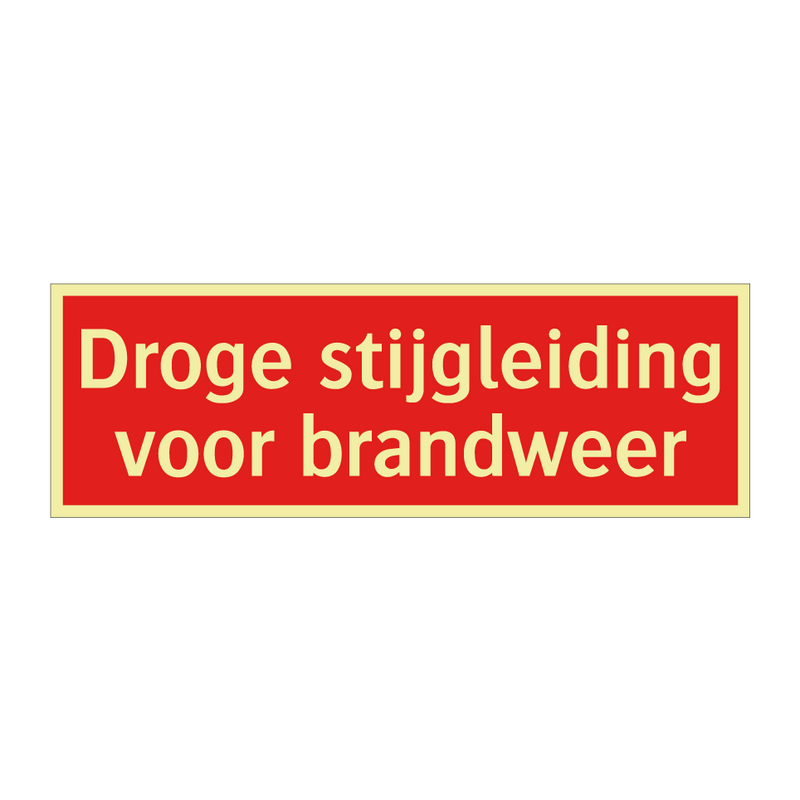 Droge stijgleiding voor brandweer