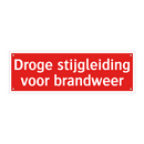 Droge stijgleiding voor brandweer