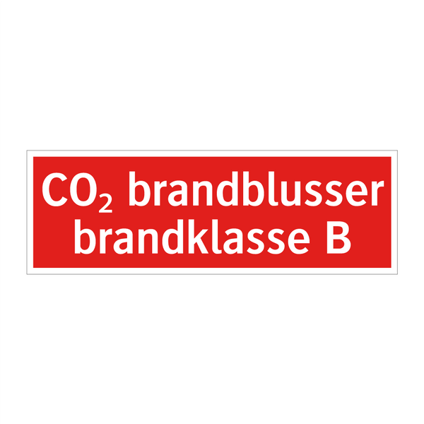 CO₂ brandblusser brandklasse B