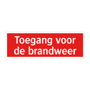 Toegang voor de brandweer
