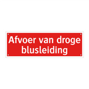 Afvoer van droge blusleiding