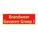 Brandweer Gevaren Groep I