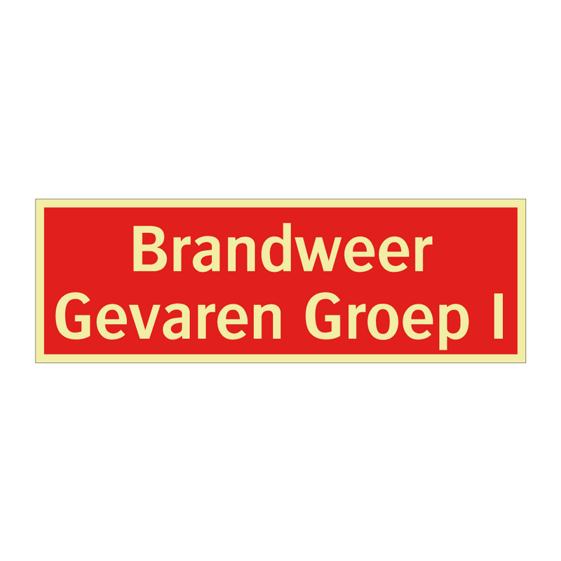 Brandweer Gevaren Groep I