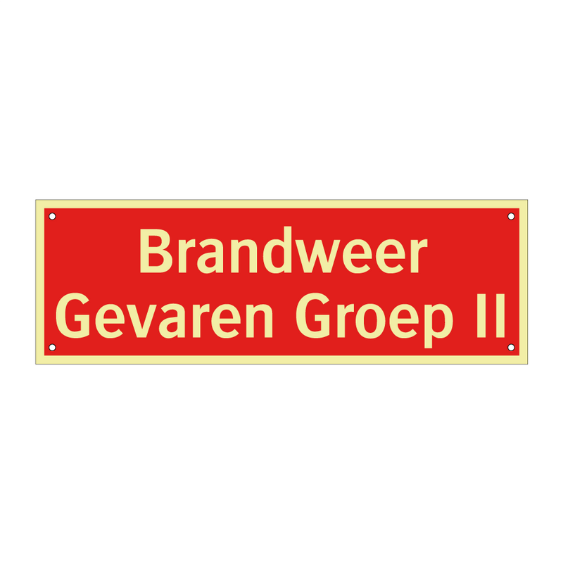 Brandweer Gevaren Groep II