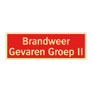 Brandweer Gevaren Groep II