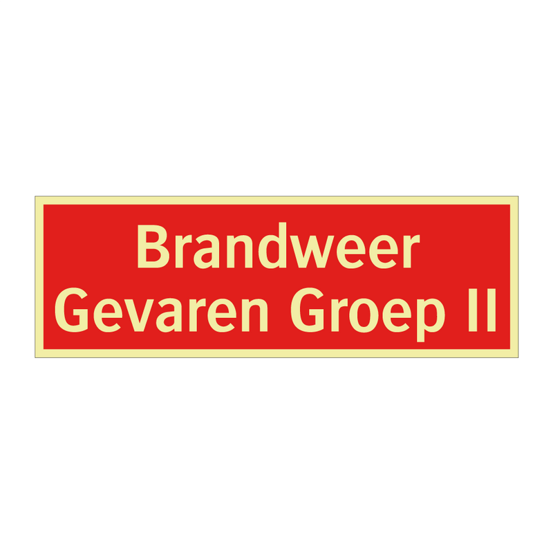 Brandweer Gevaren Groep II