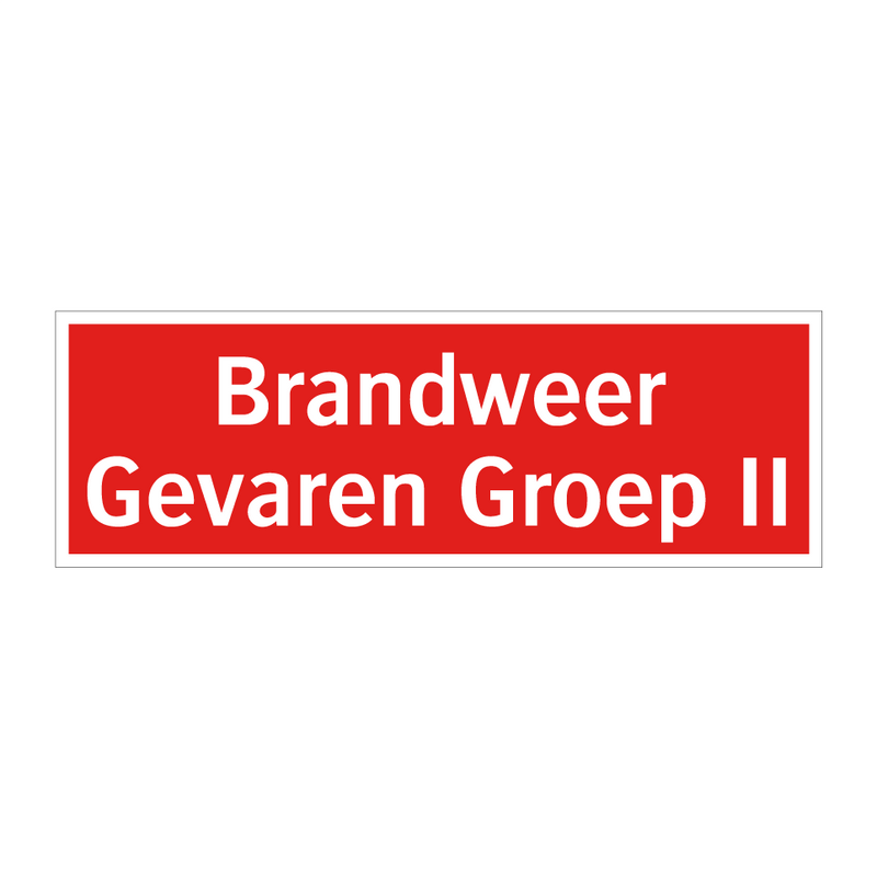 Brandweer Gevaren Groep II