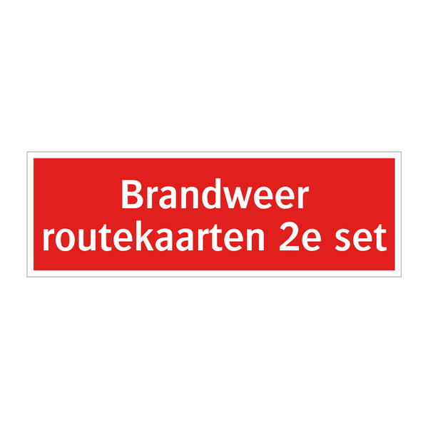 Brandweer routekaarten 2e set
