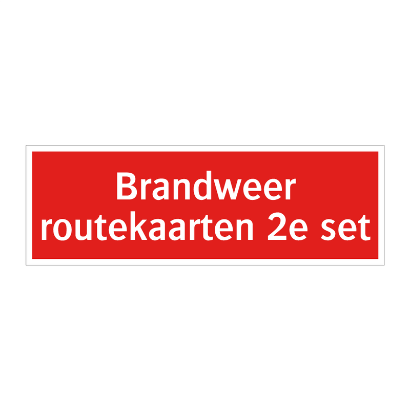 Brandweer routekaarten 2e set