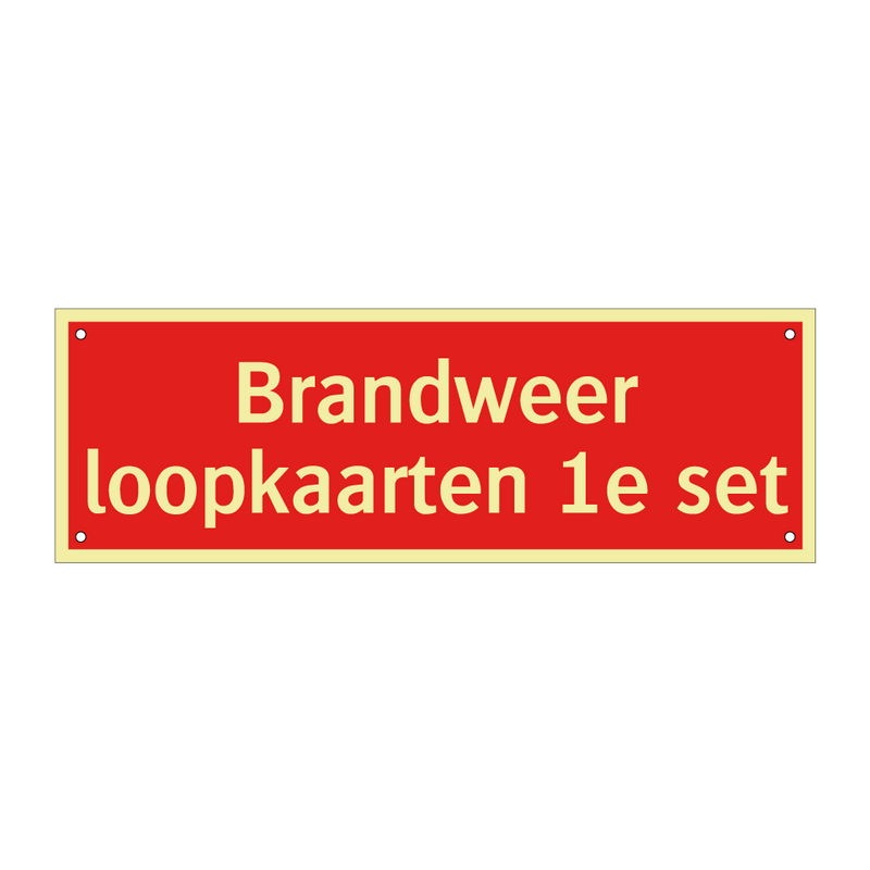Brandweer loopkaarten 1e set