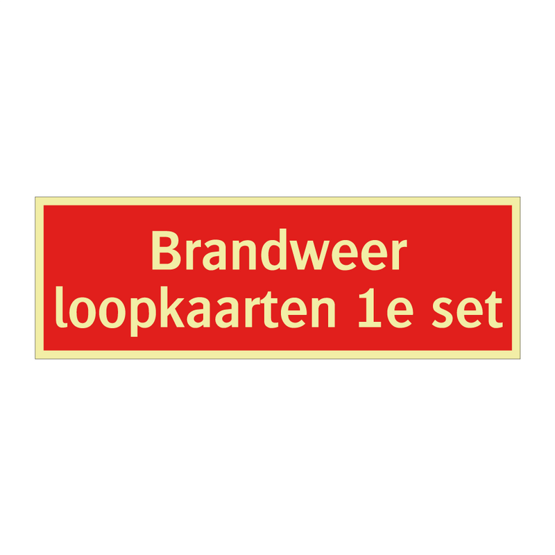 Brandweer loopkaarten 1e set
