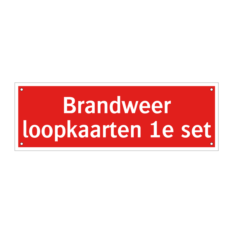 Brandweer loopkaarten 1e set