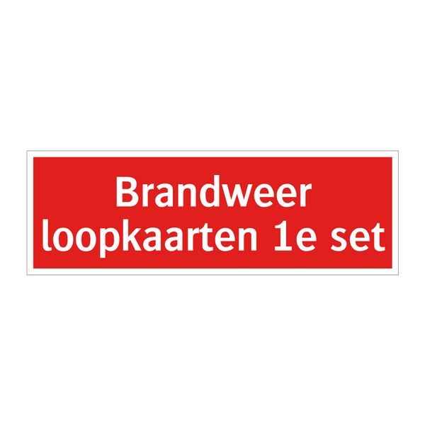 Brandweer loopkaarten 1e set