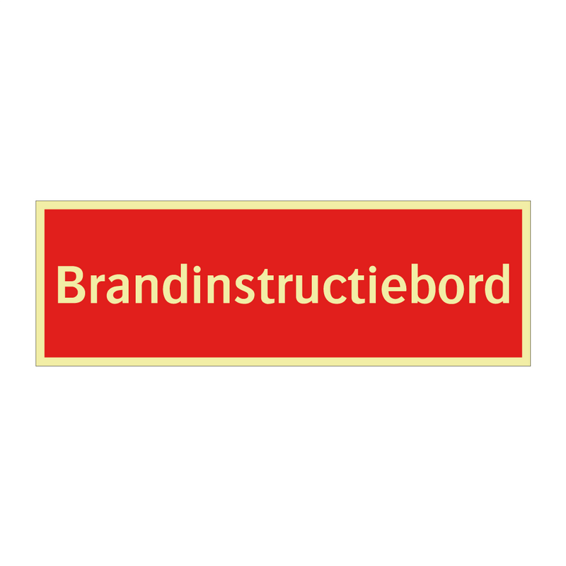 Brandinstructiebord