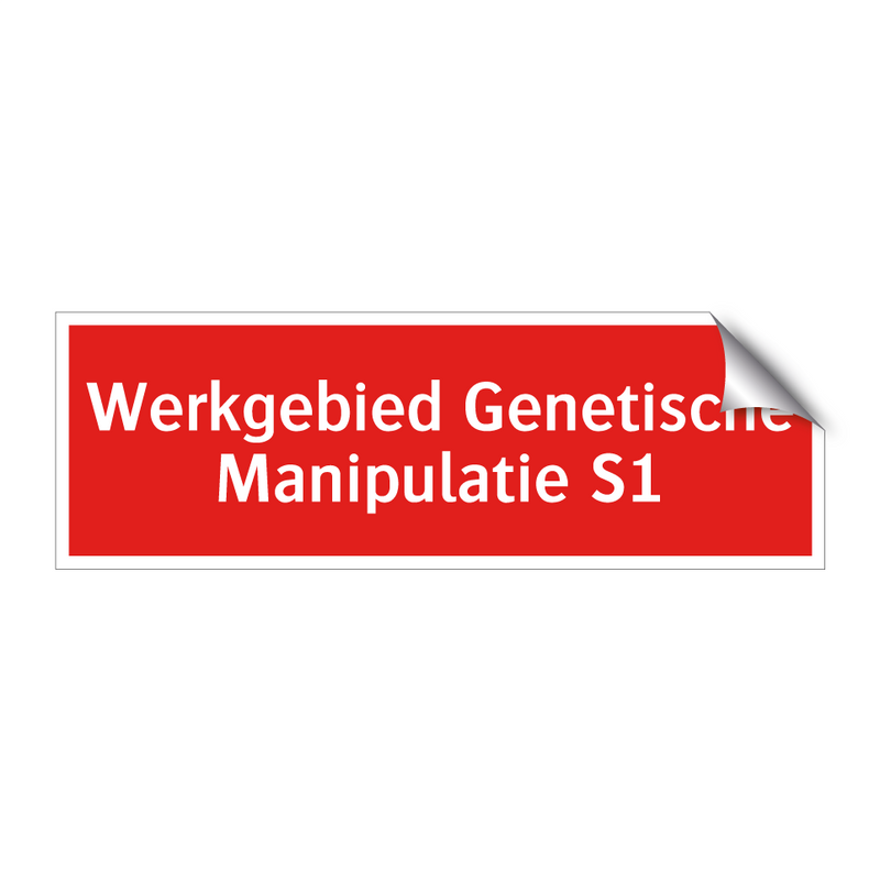Werkgebied Genetische Manipulatie S1