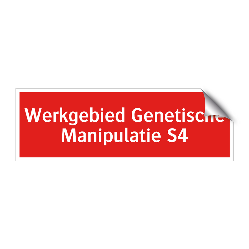 Werkgebied Genetische Manipulatie S4