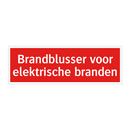 Brandblusser voor elektrische branden
