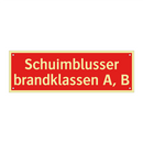 Schuimblusser brandklassen A, B
