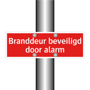 Branddeur beveiligd door alarm