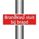 Brandklep sluit bij brand