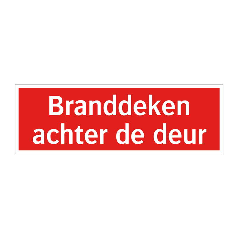 Branddeken achter de deur