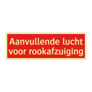 Aanvullende lucht voor rookafzuiging