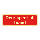 Deur opent bij brand