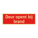 Deur opent bij brand