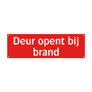 Deur opent bij brand