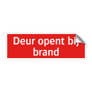 Deur opent bij brand
