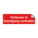 Parkeren in brandgang verboden