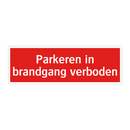 Parkeren in brandgang verboden