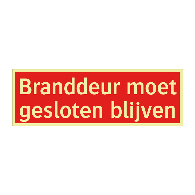 Branddeur moet gesloten blijven