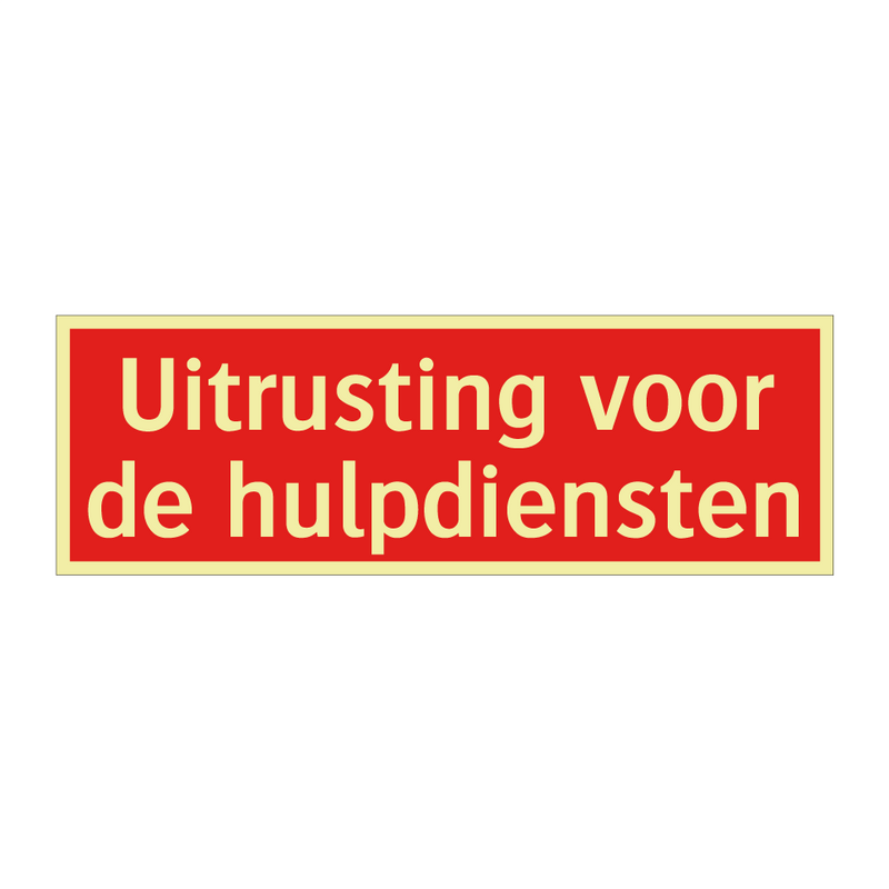 Uitrusting voor de hulpdiensten