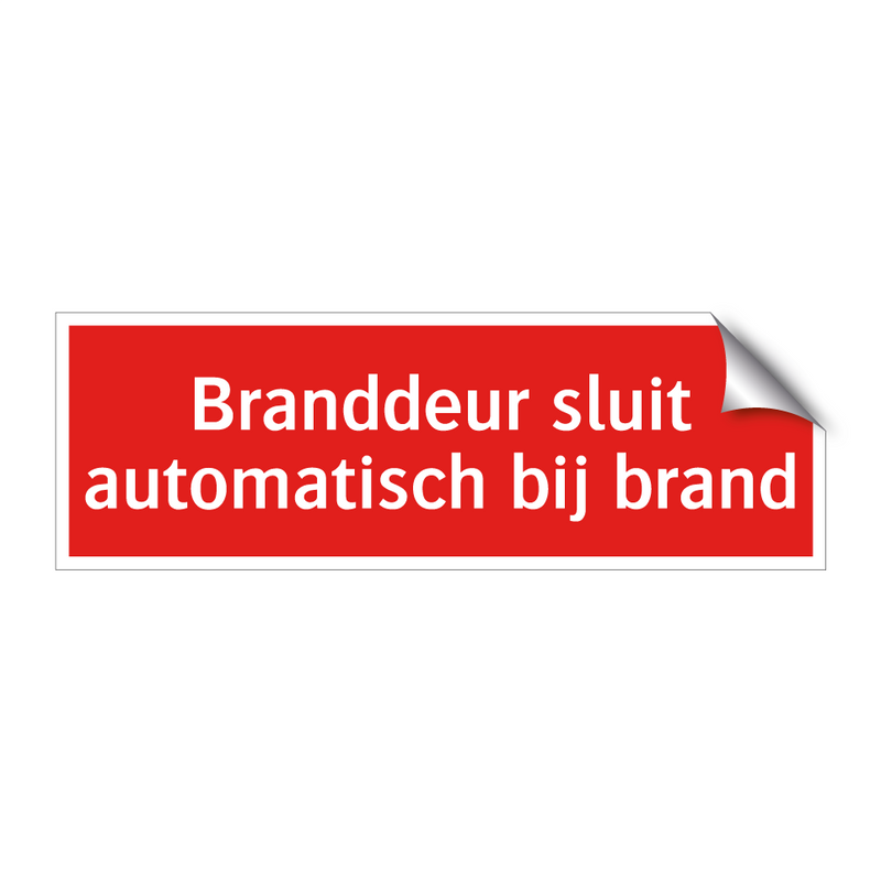 Branddeur sluit automatisch bij brand