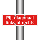 Pijl diagonaal links of rechts