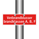 Vetbrandblusser brandklassen A, B, F
