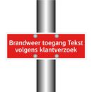 Brandweer toegang Tekst volgens klantverzoek