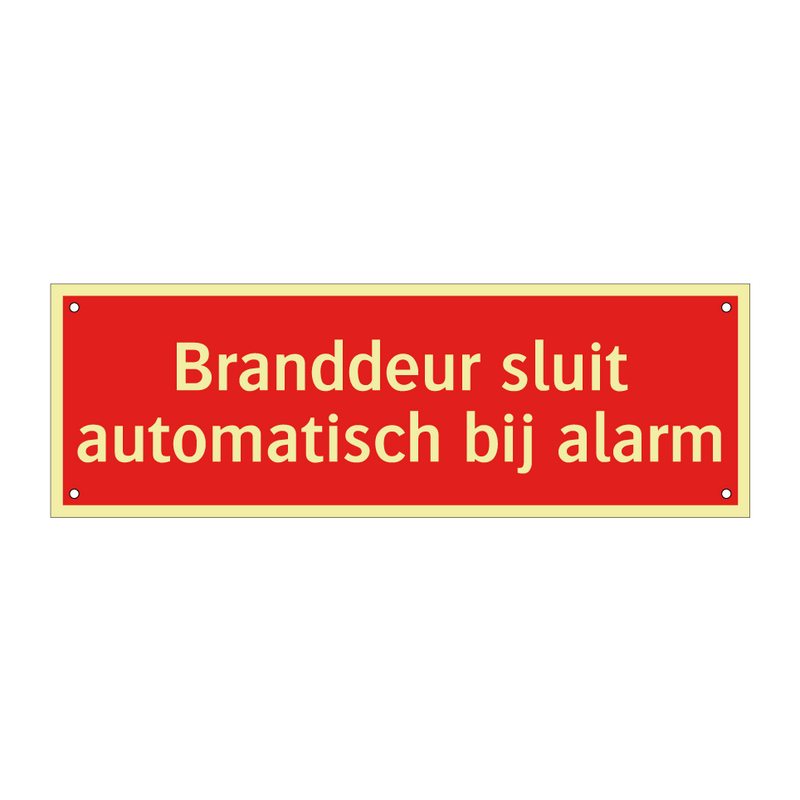 Branddeur sluit automatisch bij alarm