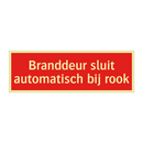 Branddeur sluit automatisch bij rook