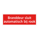 Branddeur sluit automatisch bij rook