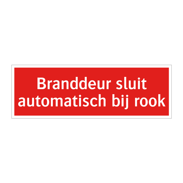 Branddeur sluit automatisch bij rook