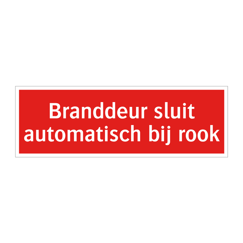 Branddeur sluit automatisch bij rook