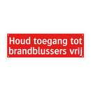 Houd toegang tot brandblussers vrij
