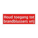Houd toegang tot brandblussers vrij